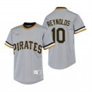 Men's Pittsburgh Pirates #10 Bryan Reynolds Gray Cooperstown Collection Jersey
