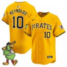 Bryan Reynolds Jersey #10 Pittsburgh Pirates Pirate Parrot Patch Premier Gold
