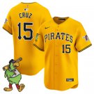 Oneil Cruz Jersey #15 Pittsburgh Pirates Pirate Parrot Patch Premier Gold