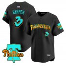 Bryce Harper Jersey #3 Philadelphia Phillies Graffiti Broad Street Edition Black