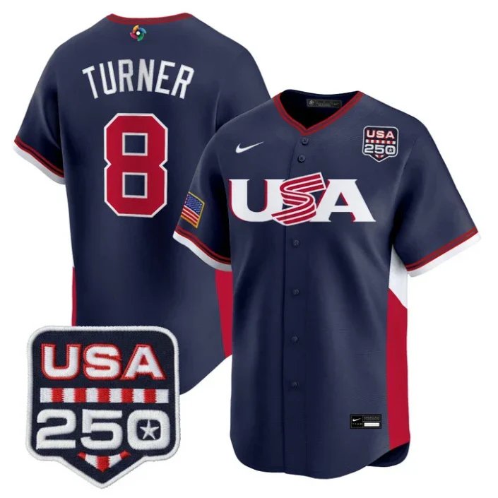 Trea Turner Jersey #8 Team USA World Baseball Classic 250 USA 2026 Stitched