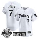 Trea Turner Jersey #7 Philadelphia Phillies Gothic Liberty Edition White