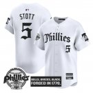Bryson Stott Jersey #5 Philadelphia Phillies Gothic Liberty Edition White