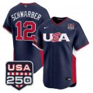 Kyle Schwarber Jersey #12 Team USA World Baseball Classic 250 USA 2026 Stitched