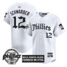 Kyle Schwarber Jersey #12 Philadelphia Phillies Gothic Liberty Edition White