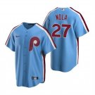 Mens Phillies #27 Aaron Nola cooper base Jersey royal blue