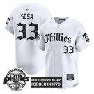 Edmundo Sosa Jersey #33 Philadelphia Phillies Gothic Liberty Edition White