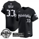Edmundo Sosa Jersey #33 Philadelphia Phillies Gothic Liberty Edition Black
