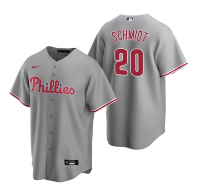 Mens Womens Youth PHI #20 Mike Schmidt Cool Jersey Grey