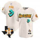Jeremy Pena Jersey #3 Houston Astros Graffiti H-Town Edition Stitched Cream