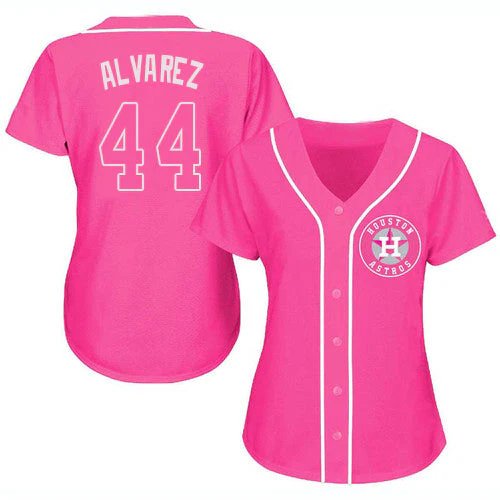 Women's Baseball Jersey Houston Astros Yordan alvarez Pink Fashion Stitched Jersey