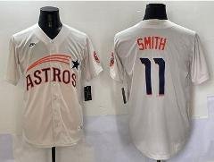 Houston Astros Cam Smith Cream Throwback Limited Jersey