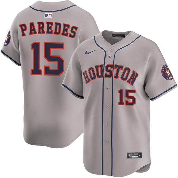 Mens HOU #15 Isaac Paredes Gray Road Limited Jersey