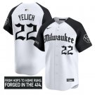 Christian Yelich Jersey #22 Milwaukee Brewers Gothic 414 Shadows Edition Alterna