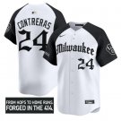 William Contreras Jersey #24 Milwaukee Brewers Gothic 414 Shadows Edition Alterna