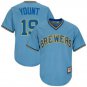 MIL Robin Yount Blue Throwback Pullover Jersey