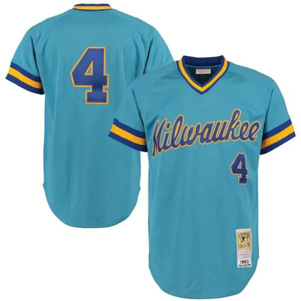 Milwaukee Brewers Paul Molitor Blue 1982 Throwback Pullover Jersey