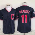 Cleveland Guardians #11 Jose Ramirez Navy Stitched Baseball Jersey