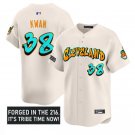 Steven Kwan Jersey #38 Cleveland Indians Graffiti 216 Ink Edition Stitched Cream