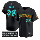 Steven Kwan Jersey #38 Cleveland Indians Graffiti 216 Ink Edition Stitched Black