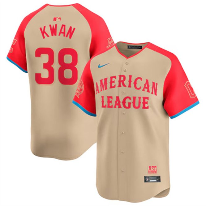 CLE #38 Steven Kwan Cream 2024 All-Star Game Jersey