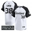 Steven Kwan Jersey #38 Cleveland Indians Gothic Iron Edition Stitched Alternate