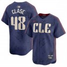 Cleveland Guardians #48 Emmanuel Clase Navy 2024 City Connect Limited Stitched Jersey