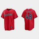 Cleveland Guardians #48 Emmanuel Clase Cool Baseball Jersey Red