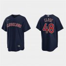 Cleveland Guardians #48 Emmanuel Clase Cool Base Jersey Navy Blue