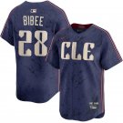 Cleveland Guardians #28 Tanner Bibee Number Navy 2024 City Connect Jersey