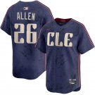 Cleveland Guardians #26 Logan Allen Number Navy 2024 City Connect Jersey