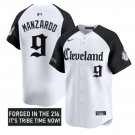 Kyle Manzardo Jersey #9 Cleveland Indians Gothic Iron Edition Stitched Alternate