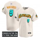 Kyle Manzardo Jersey #9 Cleveland Indians Graffiti 216 Ink Edition Cream