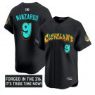 Kyle Manzardo Jersey #9 Cleveland Indians Graffiti 216 Ink Edition Black