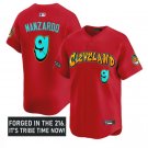 Kyle Manzardo Jersey #9 Cleveland Indians Graffiti 216 Ink Edition Red