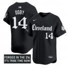 Larry Doby Jersey #14 Cleveland Indians Gothic Iron Edition Stitched Black