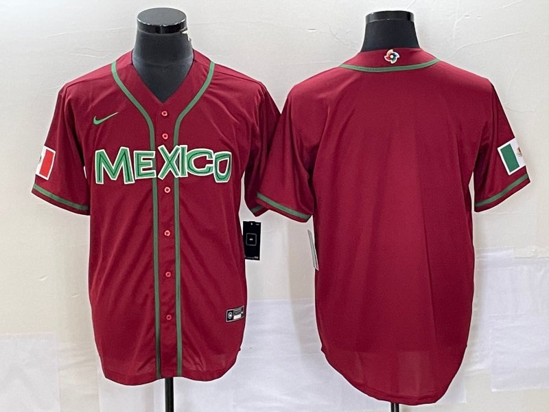 Men's Mexico Baseball 2026 World Baseball Cup Blank Jersey Red