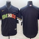 Men's Mexico Baseball 2026 World Baseball Cup Blank Jersey Black
