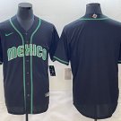 Men's Mexico Baseball 2026 World Cool Baseball Cup Blank Jersey Black