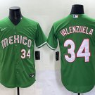 Men's Mexico Player #34 Fernando Valenzuela Green 2026 World Player Classic Road Jersey