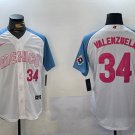 Men's Mexico Player #34 Fernando Valenzuela 2026 White World Stitched Jersey