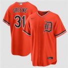 Men's Detroit Tigers #31 Riley Greene Orange Alternate Stitched Baseball Jersey
