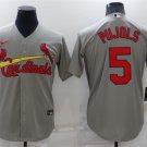 Any Size St. Louis Cardinals #5 Albert Pujols Cool Baseball Jersey Gray