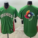 Men's Mexico Baseball Team Big Logo Green 2026 World Baseball Classic Home Stadium Jersey