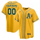 Men's Oakland Athletics Active Player Custom Yellow Limited Baseball Jersey