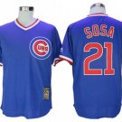 Chicago Cubs #21 Sammy Sosa Cooperstown Collection Throwback Jersey