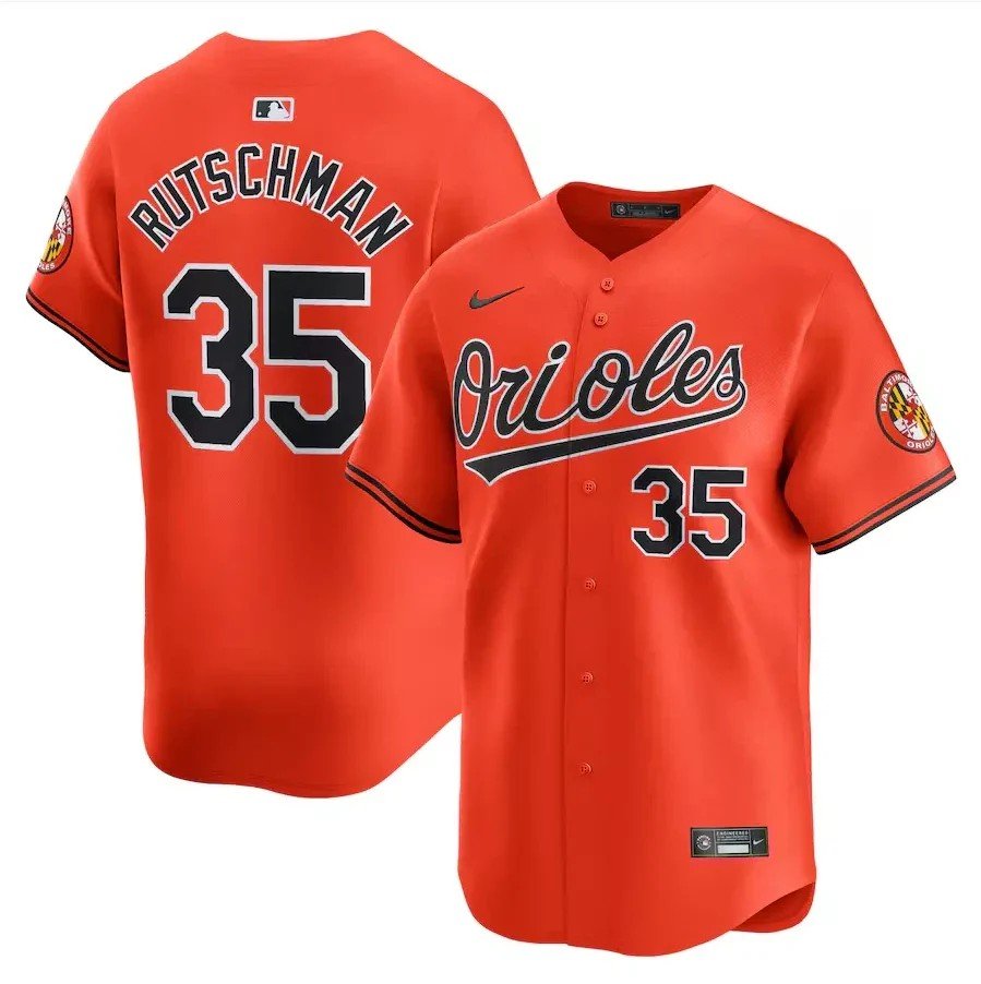 Any Size Orioles #35 Adley Rutschman Cool Baseball Jersey Orange