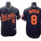 Orioles #8 Cal Ripken Jr. Cool Baseball Jersey Black