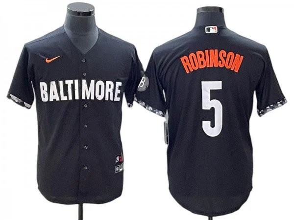 Men's & Womens Youth Orioles #5 brooks robinson Black 2023 City Jersey