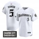 Brooks Robinson Jersey #5 Baltimore Orioles Gothic Harbor Edition White